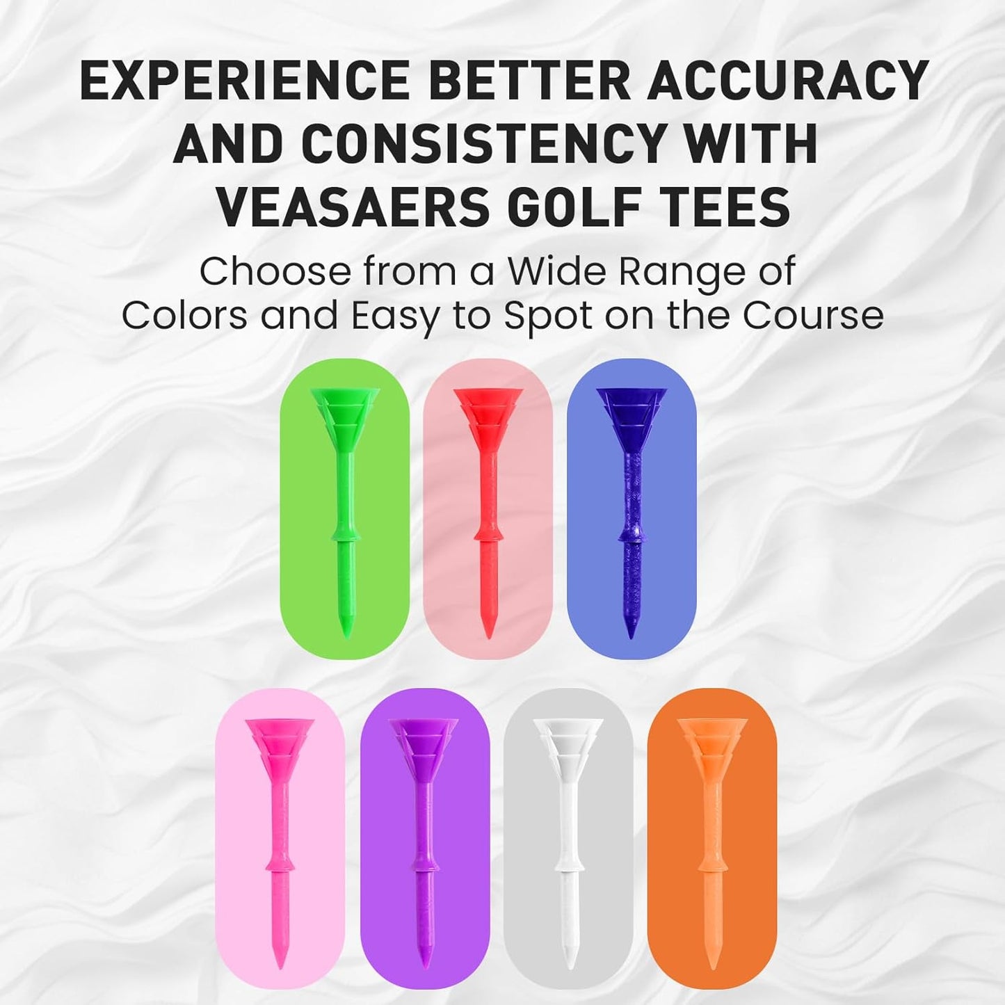 Golf Tees Plastic 3 1/4 Inch Upgrade Unbreakable Bulk 30 Pack Reduce Friction Side Spin Durable Stable 83 Mm Long Tee for Golfer Practice