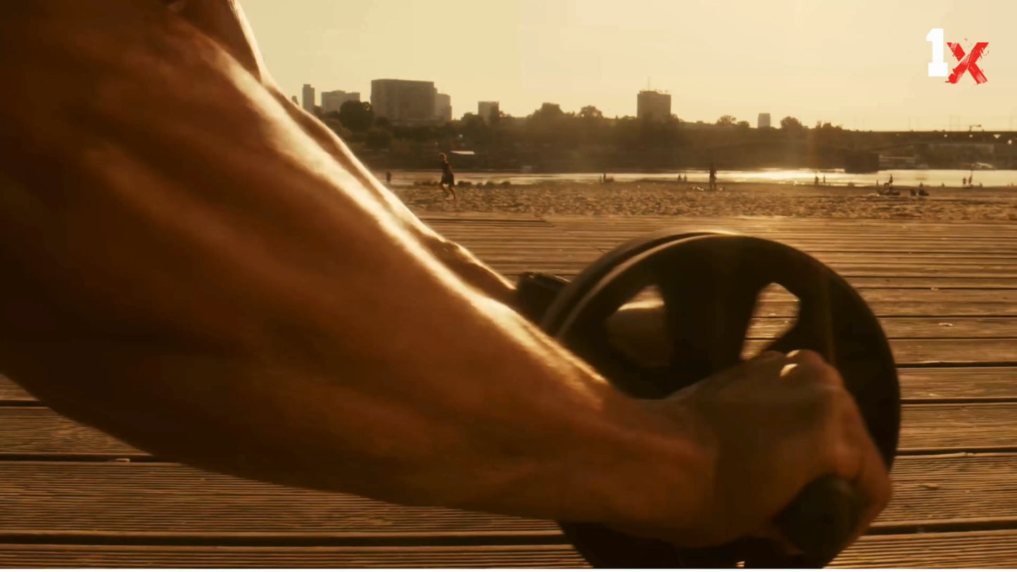 Ab Roller Dual-Wheel Core Trainer Non-Slip Abdominal Fitness Exercise Tool Gym