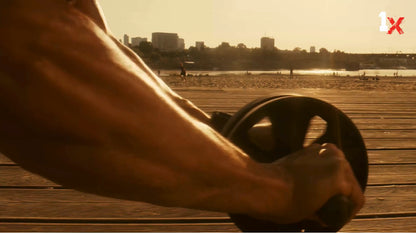 Ab Roller Dual-Wheel Core Trainer Non-Slip Abdominal Fitness Exercise Tool Gym